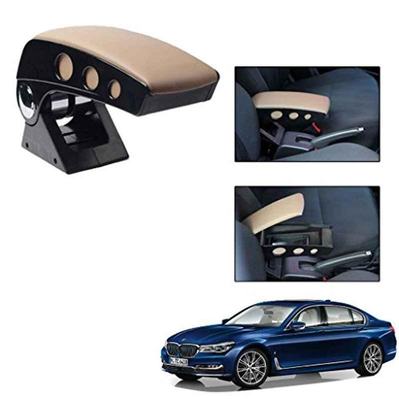 Kozdiko Beige Chrome Finish Car Armrest for BMW 7 Series
