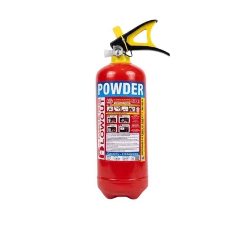 Lowout 2kg Mild Steel Red ABC Powder Type Fire Extinguisher for Office, Home, Factory & Mall, LB003