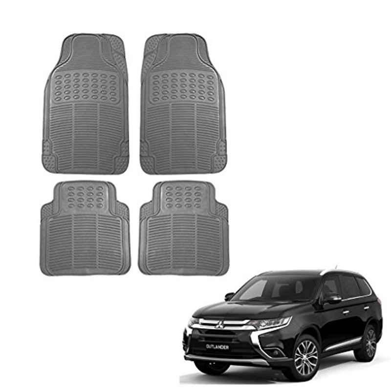 Kozdiko 4 Pcs Grey Rubber Car Mat Set for Mitsubishi Outlander