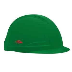 Perf Xprss P HDPE & Fabric Green Safety Helmet with 8 Points Support for Construction & Manufacturing, Size: Free
