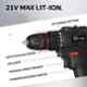Voltz 23 Pcs 21V Electric Cordless Drill Driver Kit