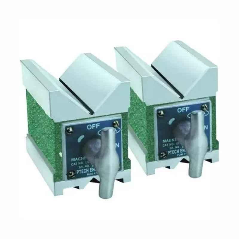 ULTRA 170x75x100 mm 2 Pcs Hardened Leakproof Magnetic V Block Set, UL 10109