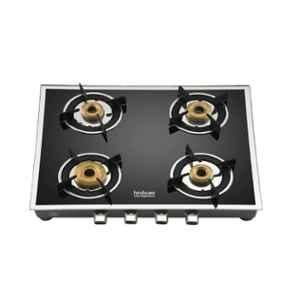 Hindware Vego 4B Glass Top Cooktop with 4 Brass Burner & Manual Ignition, CT 100179