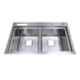 Crocodile 32x19x10 inch Stainless Steel Satin Finish Silver Double Bowl Kitchen Sink with Tap Hole