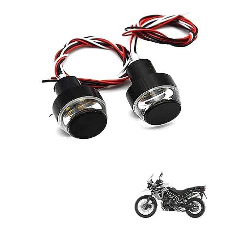 Kozdiko 2 Pcs Dual Colour Motorcycle LED Indicator Turn Signal Handle Bar Light Set for Triumph Tiger 800 XCA