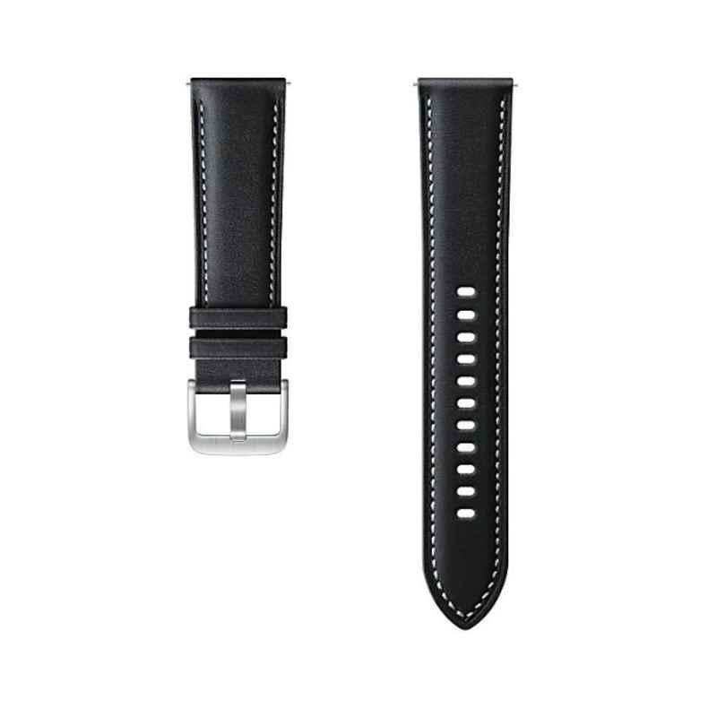 Samsung 20mm Leather Black Strap for Galaxy Watch 3, ET-SLR85SBEGWW