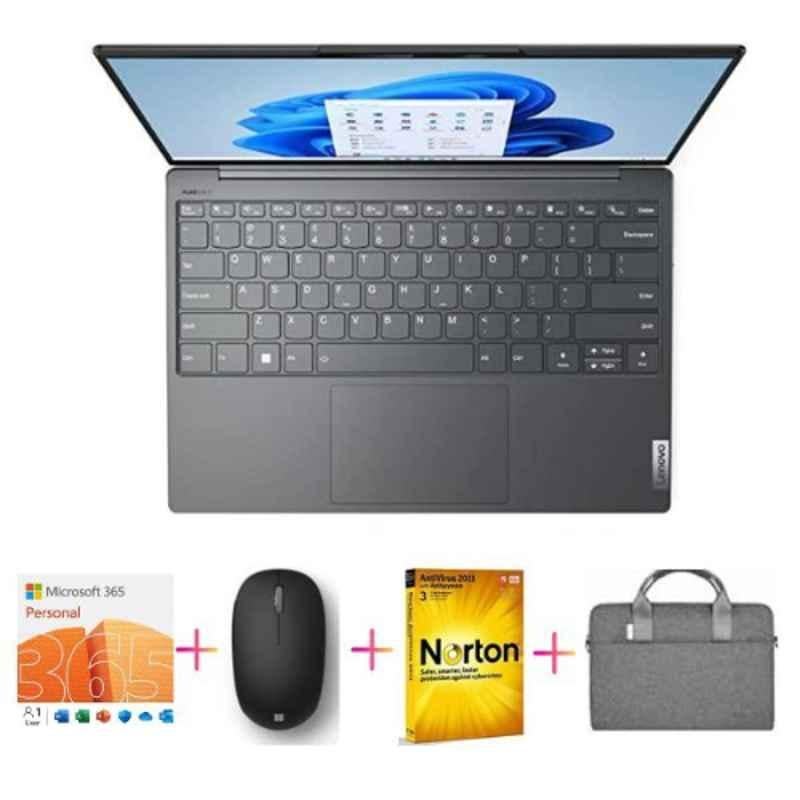 Lenovo Yoga Slim 7 Carbon Ultimate Grey Laptop with 12th Gen Intel Core i5-1240P/16GB/512GB SSD/Win 11 Home & 13.3 inch 2.5K Display, 82U90074AX