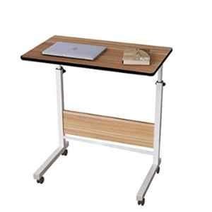 VMS 23x16x36 inch Mild Steel & Wood Bedside Portable Table with Adjustable Height, VON-1002