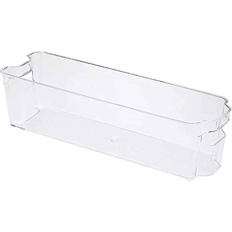 Homesmiths 37.5x11x10cm Plastic Clear Narrow Multipurpose Bin, 707686