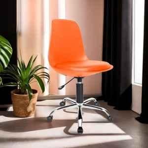 Rose Robin Leatherette Neon Orange Medium Back Visitor Chair