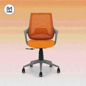 RM HOME Hamza Breathable Mesh Medium Back Orange Executive Chair
