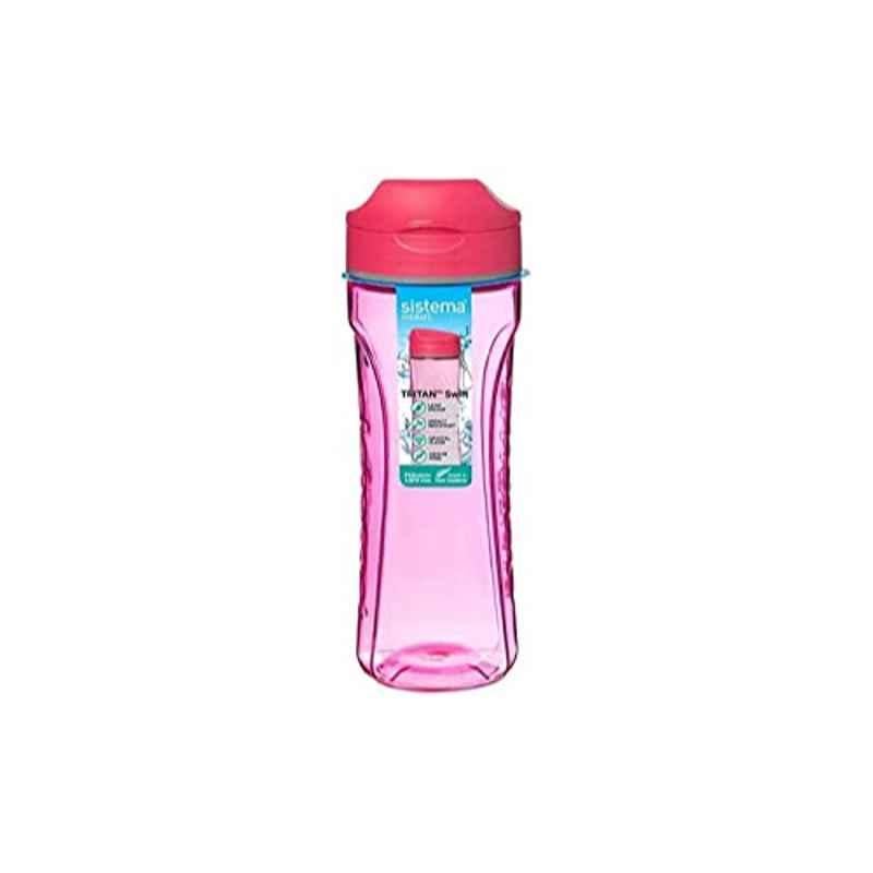 Sistema 600ml Plastic Pink Tritan Swift Bottle
