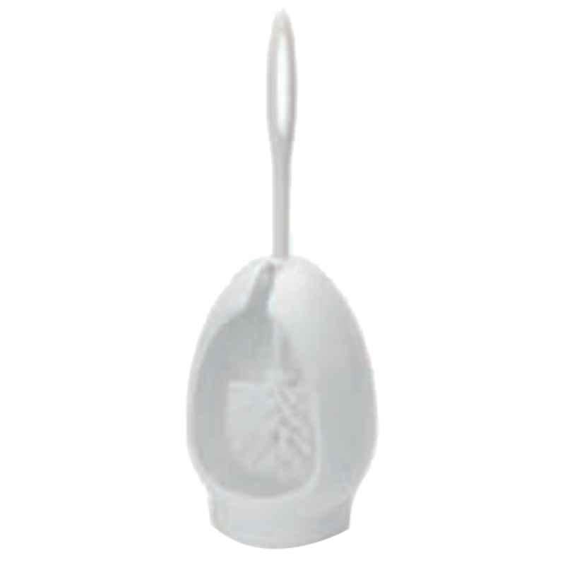 Coronet 40cm Plastic White Bari Toilet Brush Set, 1615825