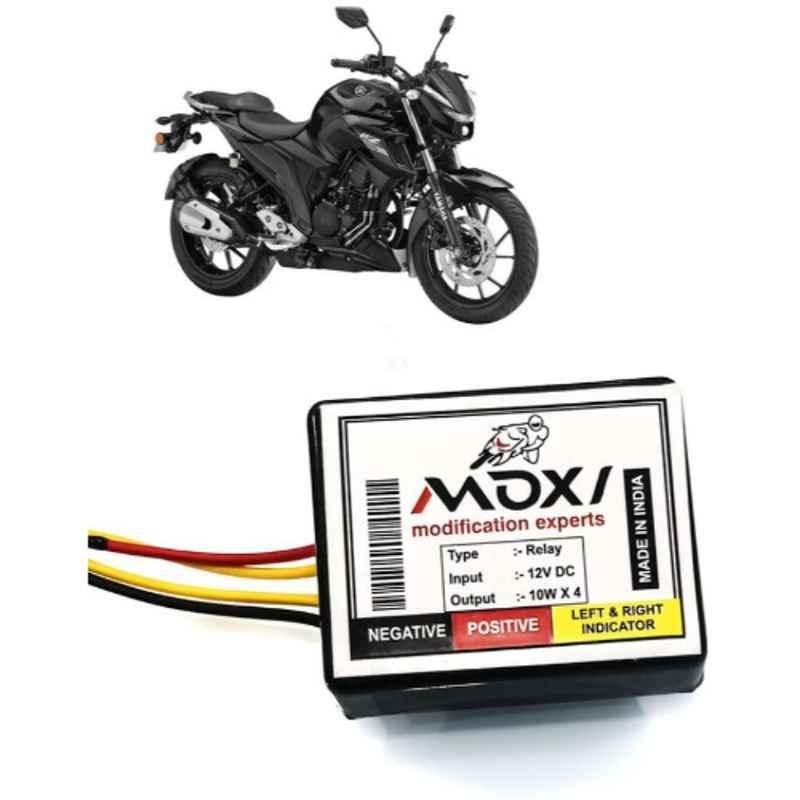 Auto Pearl 12V Black Front & Rear Flasher Indicator Light for FZ 25 BS6