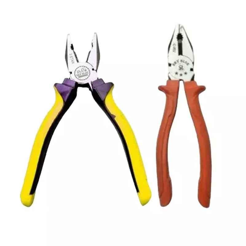 Sky Blue 8 inch Stainless Steel Lineman Plier, SBE358 (Pack of 2)