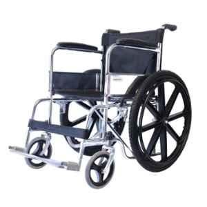 Everactiv 110kg 20 inch Sturdy Chrome Finish Mild Steel Wheelchair, PREMIUM_PLUS