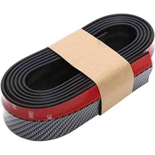 Buy Viva City Black Carbon Fiber Rubber Car Bumper Lip Protector Edge