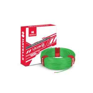 Havells Life Line 0.75 Sqmm Green Single Core FR PVC Copper Insulated Flexible Cable, Length: 90 m