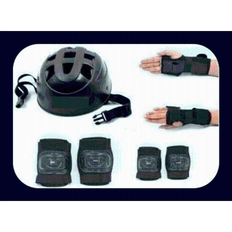 STYRKR Iron Black Skating Protection Kit Helmet Elbow Guard Knee Guard Hand Guard 8593 Skating Kit