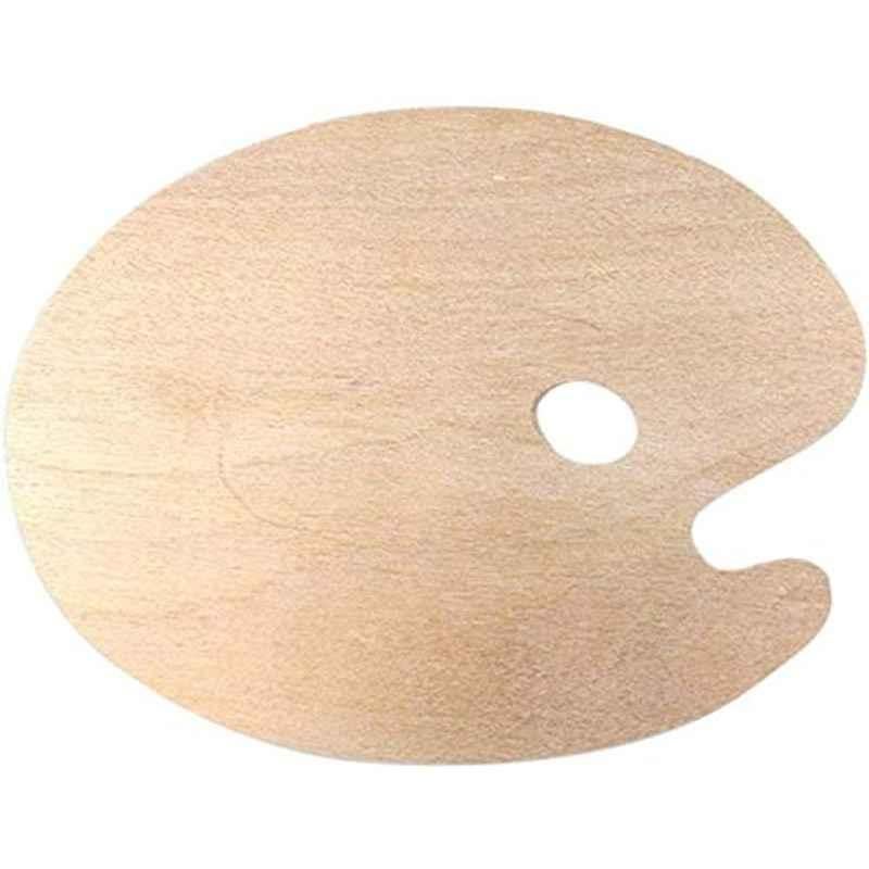 SGerste Wooden Oval Oil Paint Palette with Thumb Hole