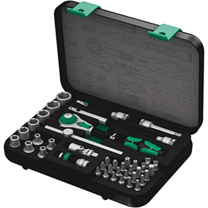 Wera 41Pcs 8100 SA4 Zyklop Speed Ratchet Socket Set, 05003535001