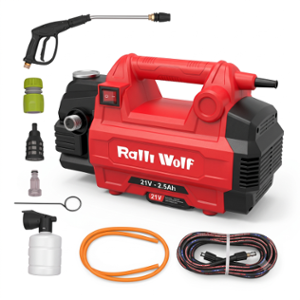 Ralli Wolf 1600W 130bar High Pressure Washer with 100% Copper Induction Motor, Waterrproof, Dust Proof for DIY & Industrial use, RHP130