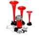 Love4ride 3 Pipe Red Air Pressure Horn for Bike & Car