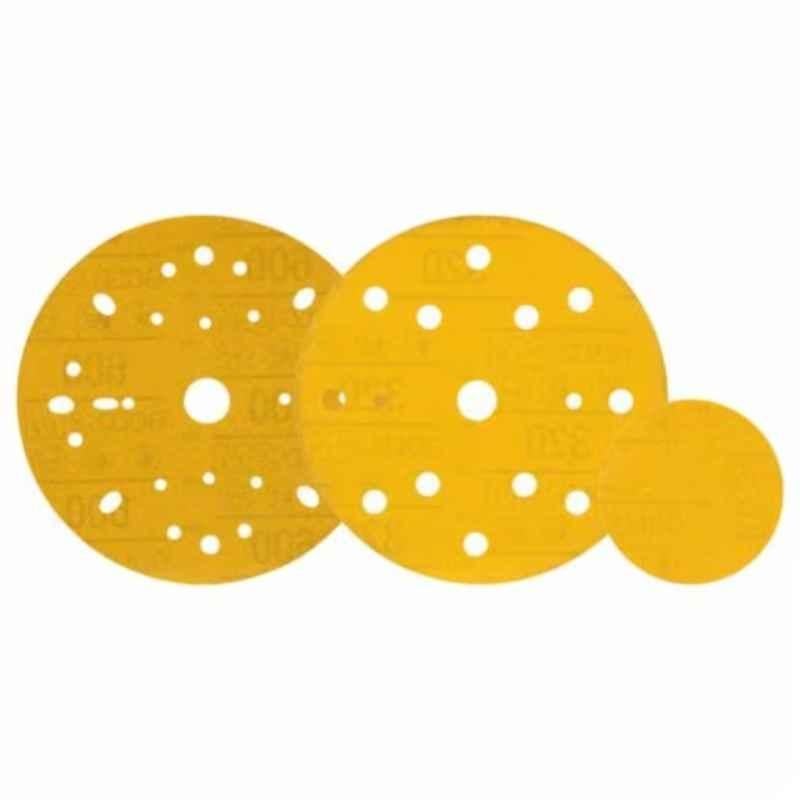 3M Hookit 288U 150mm 15 Hole 120 Gold Abrasive Disc, 51545