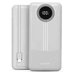 Onelife Power-14 10000mAh 22.5W White Slim Quick Charge Li-Polymer Power Bank