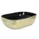 Bassino 56.64x46.48x26.16cm Ceramic Gold & Black Metallic Finish Rectangular Wash Basin, BTT-1013-B