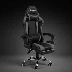 Cellbell Konquer Faux Leather High Back Grey & Black Gaming Chair, C301