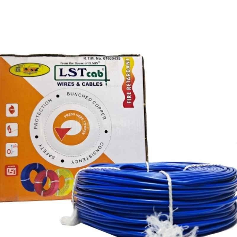 LST CAB 2.5 Sqmm Single Core Blue FR PVC Insulated CCR Copper Wire for Domestic & Industrial Purpose, Length: 58 m