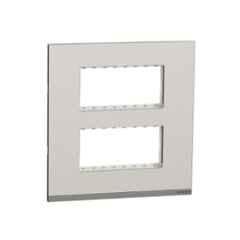 Schneider Electric Unica Pure 8 Module Aluminium Alloy Pewter Grey Cover Plate, UNPCP8MSQ_ML