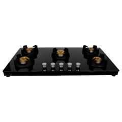 Faber NiOS DLX 905 5 Burners Manual Toughened Glass Top Cooktop, 106.0648.493