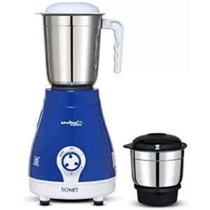 Khaitan Orfin Sonet KO 221 500W Plastic White & Blue Mixer Grinder with 2 Jar