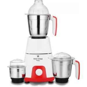 MAX STAR Royal MG 750W Red & White Mixer Grinder with 3 Jars