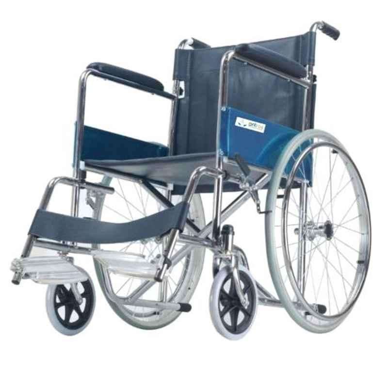 Entros Light Weight Foldable Chromed Steel Wheelchair, SC809KD