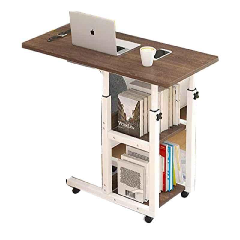 Rubik 60x40cm Wood Brown Bed Table with Wheels, RB2828-B