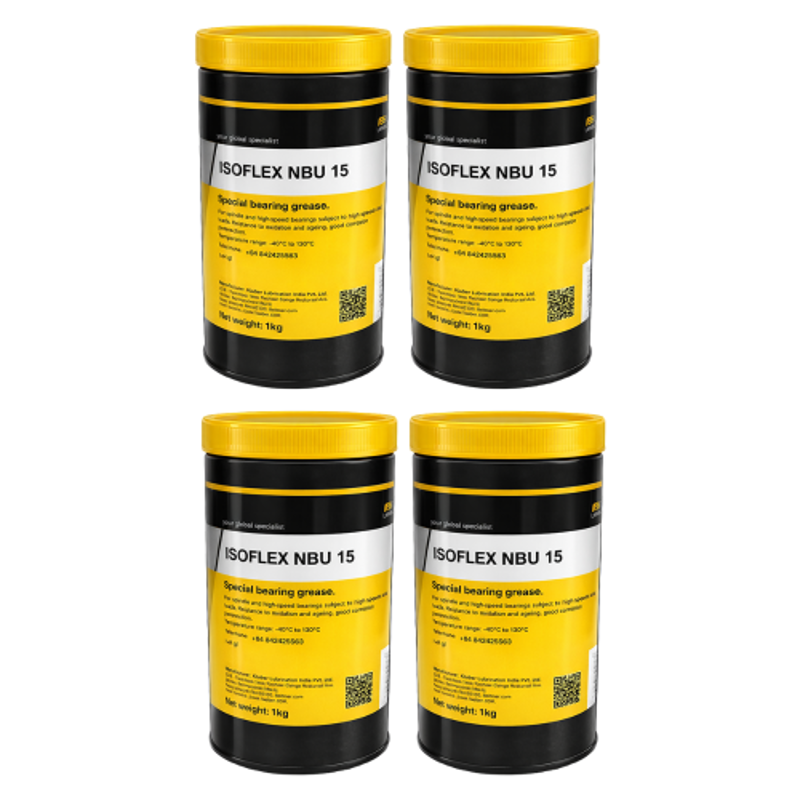 Kluber Lubrication 1kg Isoflex NBU 15 Beige Grease with 1 NLGI Grade (Pack of 4)