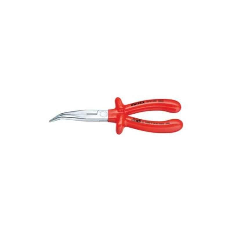 Knipex 20cm Steel Red Snipe Nose Side Cutting Plier, 2627200