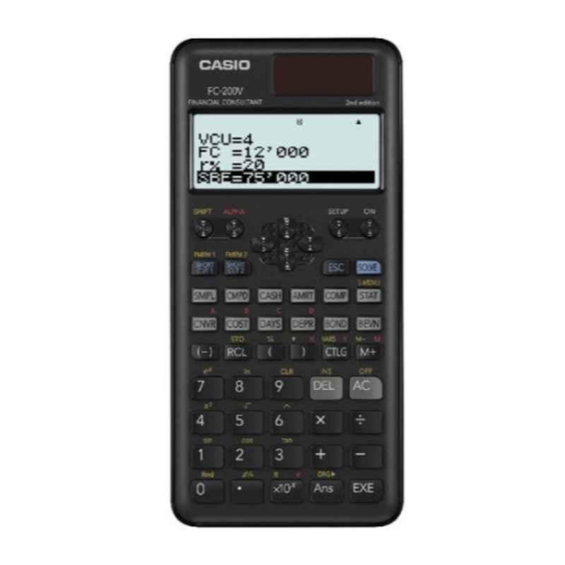 Casio FC-200V-2 Black Financial Calculator