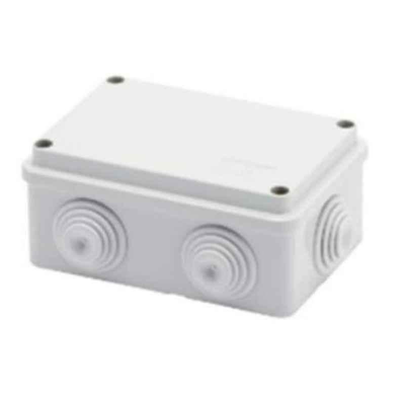 Gewiss GW44005 Grey Junction Box with Plain Screwed Lid, 120x80x50 mm