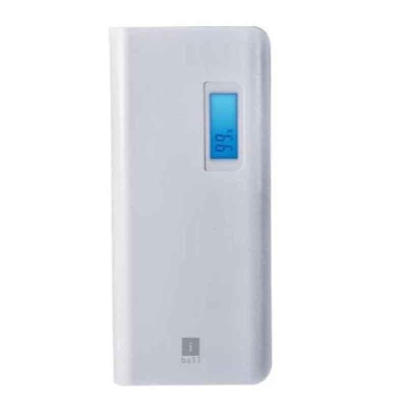 iBall 10000mAh White & Grey Lithium-ion Power Bank with Dual Port