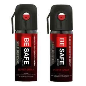 Besafe Forever 60ml Black Max Protection Self Defense Pepper Spray, BE-BPS-201 (Pack of 2)