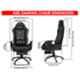 ASE Gaming Gold 135kg PU Leather High Back Black Ergonomic Gaming Chair with Footrest