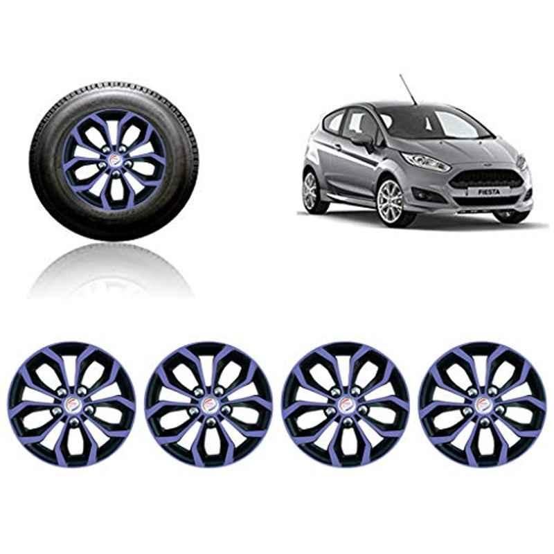 Auto Pearl 4 Pcs 14 inch ABS Violet & Black Car Wheel Cover Set for Ford Fiesta New