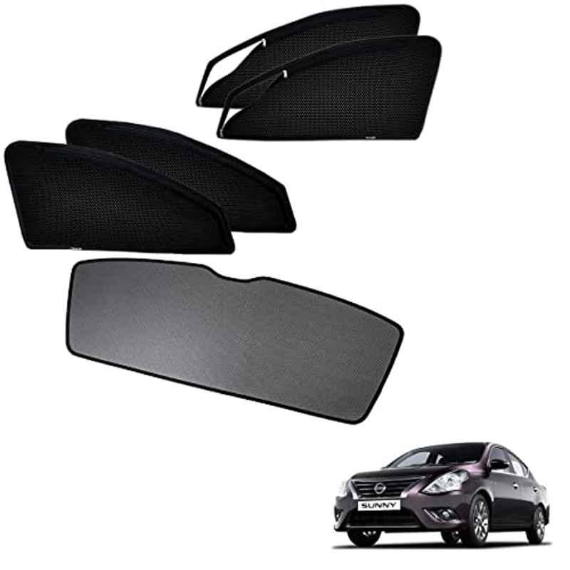 Kozdiko Car Side Window Curtains Zipper with Dicky Magnetic Sunshade Set Compatible for Nissan Sunny