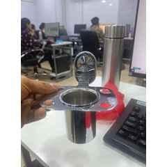 Plantex Tumbler Holder for Bathroom/Toothbrush Holder/Toothpaste Holder/Bathroom Accessories Chrome