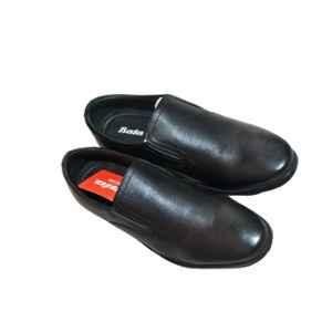 Bata Arena Genuine Leather Non Slip Black Formal Shoes, Size: 8