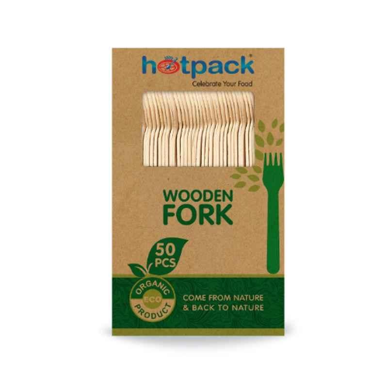 Hotpack 50Pcs Wooden Fork Set, HSMWFB